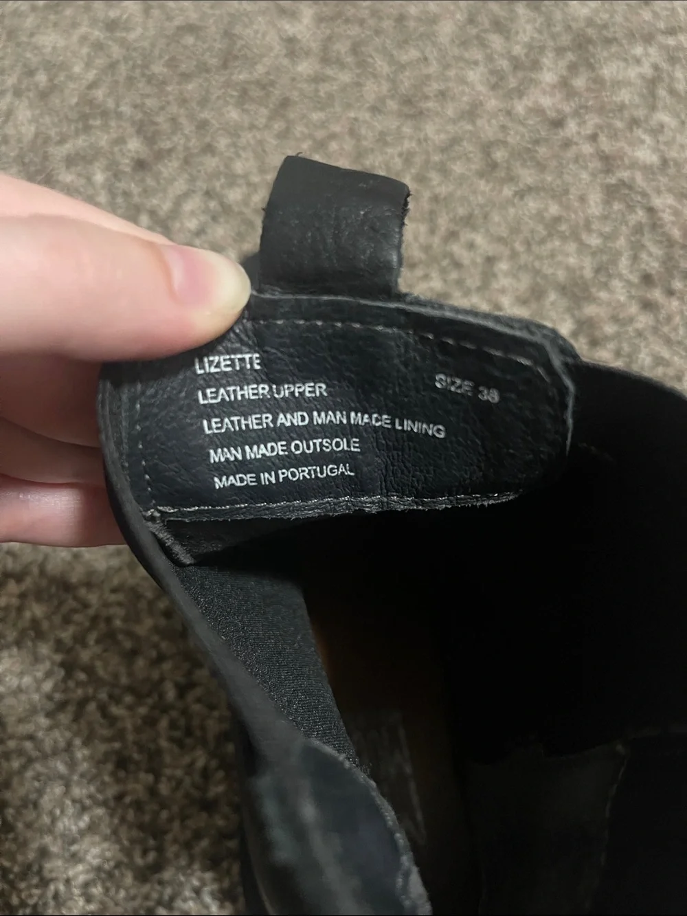 Miz Mooz Black Lizette Chelsea Boots Size 38 EUR